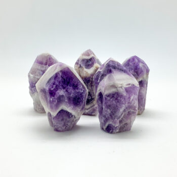 Chevron Amethyst Semi-polished Points