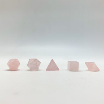 Rose Quartz Geometry Shapes - Mini