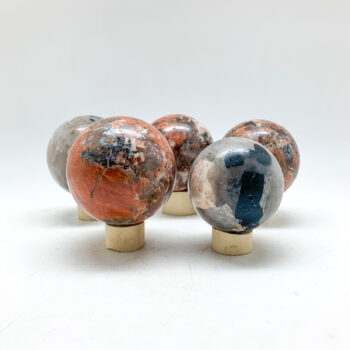 Black Tourmaline with Feldspar Spheres