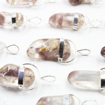 Lithium Quartz Tumbled Pendants (Sterling Silver)