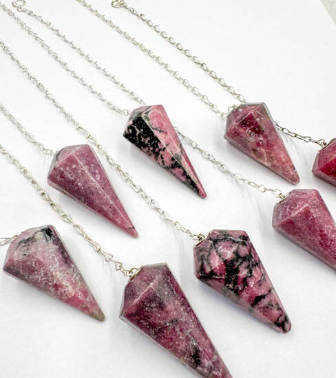 Rhodonite Pendulums