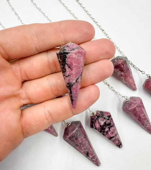 Rhodonite Pendulums
