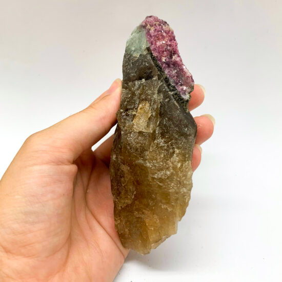 Natural Citrine with Lepidolite and Tourmaline Rough
