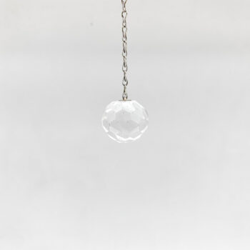 Clear Quartz Faceted Sphere Pendulums