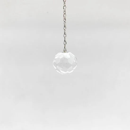 Clear Quartz Faceted Sphere Pendulums