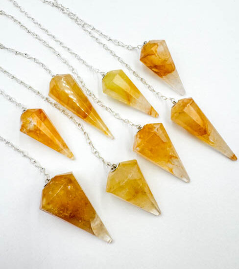 Hematoid Quartz "Golden Healer" Pendulums