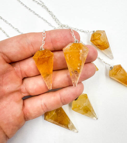 Hematoid Quartz "Golden Healer" Pendulums