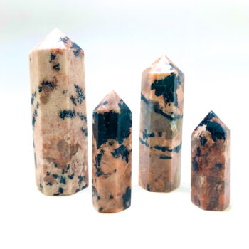 Black Tourmaline With Feldspar Polished Points