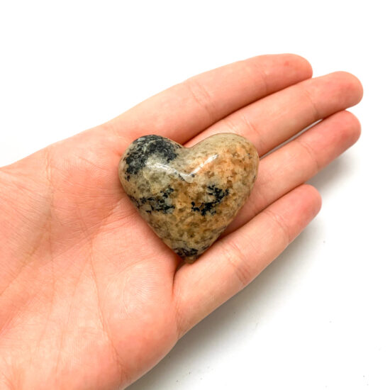 Black Tourmaline with Feldspar Hearts - Small