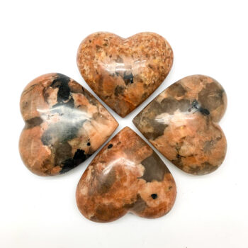 Black Tourmaline with Feldspar Hearts