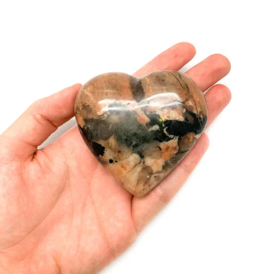 Black Tourmaline with Feldspar Hearts