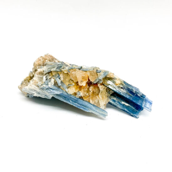 Blue Kyanite with Hematoid Quartz "Golden Healer" Clusters