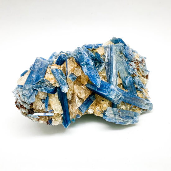 Blue Kyanite with Hematoid Quartz "Golden Healer" Clusters