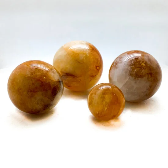 Hematoid Quartz "Golden Healer" Spheres