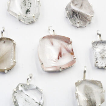 Clear Quartz with Inclusions Pendants
