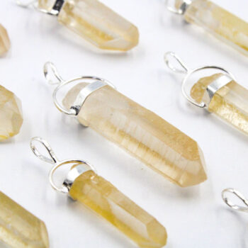 Golden Quartz Pendants (Sterling Silver)