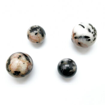 Black Tourmaline on Quartz Spheres