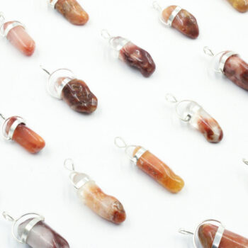 Amphibole Quartz Tumbled Pendant (Sterling Silver)