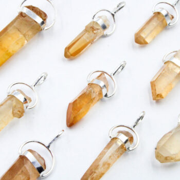 Tangerine Lemurian Pendants (Sterling Silver)