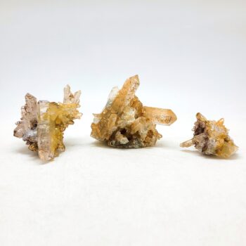 Golden Quartz Clusters with Hematite