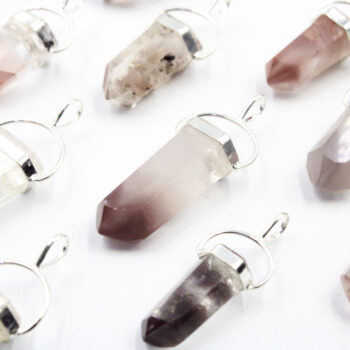 Lithium Quartz Polished Point Pendants (Sterling Silver)