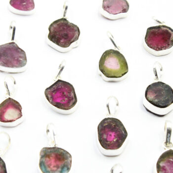 Watermelon Tourmaline Pendants - Small