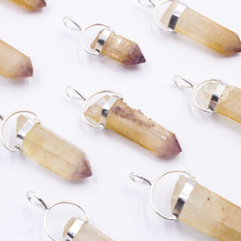 Golden Amethyst Pendants (Sterling Silver)