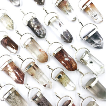 Inclusion Quartz Polished Point Pendants (Sterling Silver)