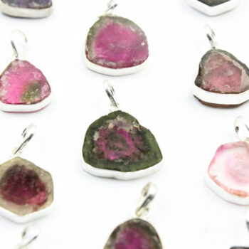 Watermelon Tourmaline Pendants - Medium