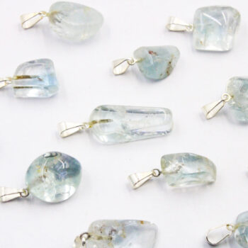 Blue Topaz Tumbled Pendants