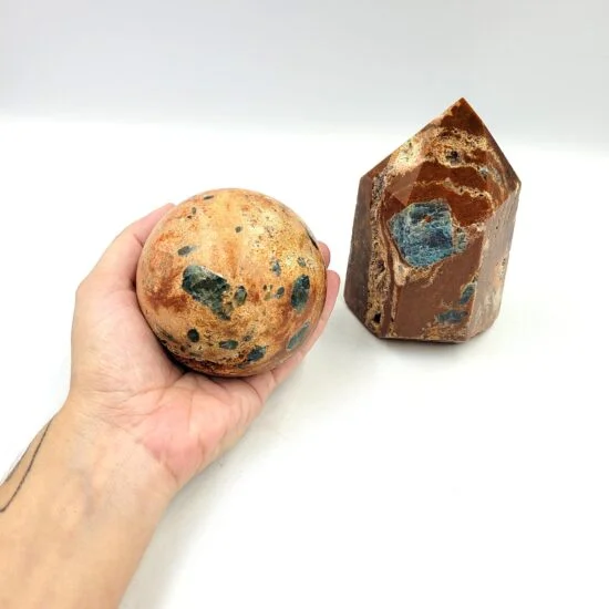 Orange Calcite with Apatite #1 - Bulk Sale