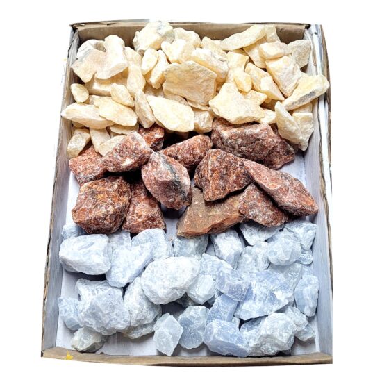 Blue, Orange & Yellow Calcite Rough - Bulk Sale