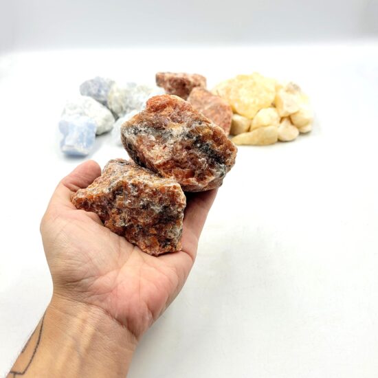 Blue, Orange & Yellow Calcite Rough - Bulk Sale