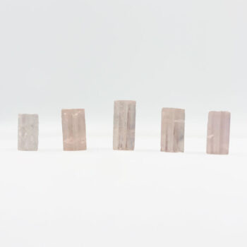 Rose Quartz Faceted Beads (Three Sided)