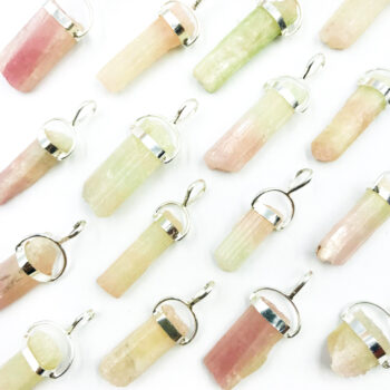 Bicolor Tourmaline Pendants (Sterling Silver)