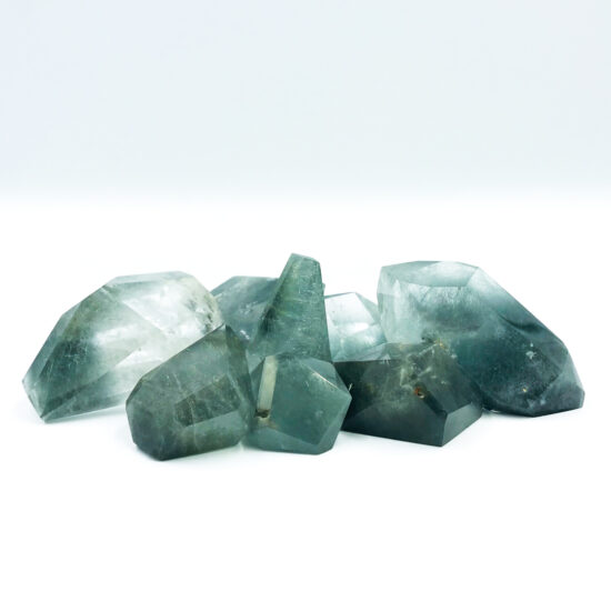 Blue Amphibole Polished Free Forms - High Grade