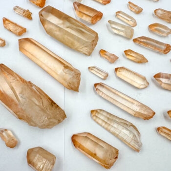Tangerine Lemurian Rough Points - High Grade