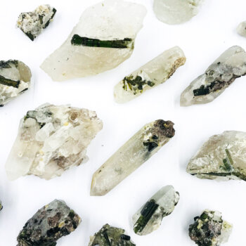 Green Tourmaline on Matrix