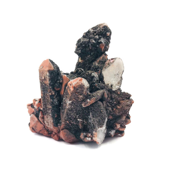 Fire Quartz Clusters with Hematite