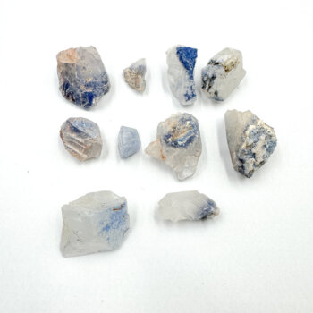 Dumortierite in Rough Quartz - Medium (100g Bag)