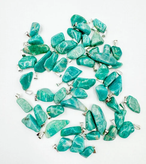 Amazonite Tumbled Pendants