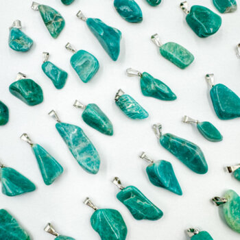 Amazonite Tumbled Pendants