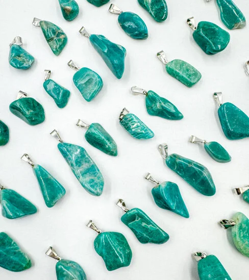 Amazonite Tumbled Pendants