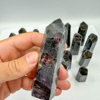 Garnet on Schist Polished Points (2.6 kilos Bulk Sale)