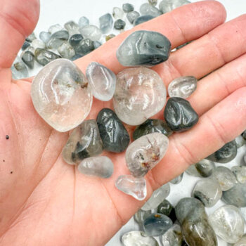 Blue "Tara" Amphibole Quartz Tumbled