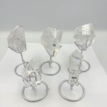 Clear Quartz Free Forms with Custom Base