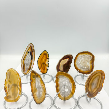 Agate Slices on Custom Bases