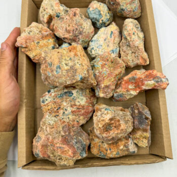 Orange Calcite with Apatite Rough - (4.4 KG Bulk Sale lot)