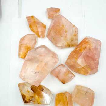 Rose Quartz "Golden Healer" Free-forms