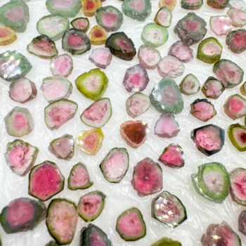 Watermelon Tourmaline Slices (122 pieces lot)